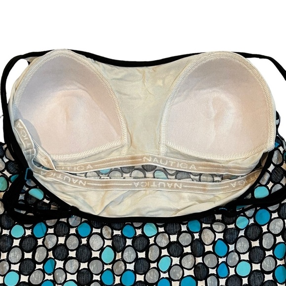NAUTICA Swimsuit top Tankini Multicolor Stretchy Built-in bra Like new Size L - Picture 4 of 6